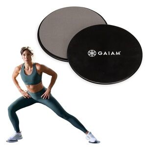 Gaiam Core Sliding Discs - Dual Sided Workout Sliders for Carpet/Hardwood Floor